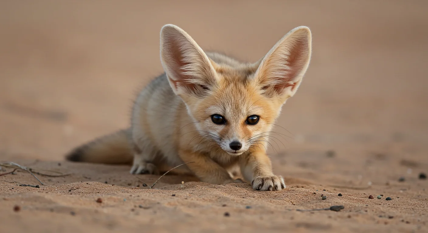 Fennec fox in sand, highlighting their digging nature relevant to litter choice