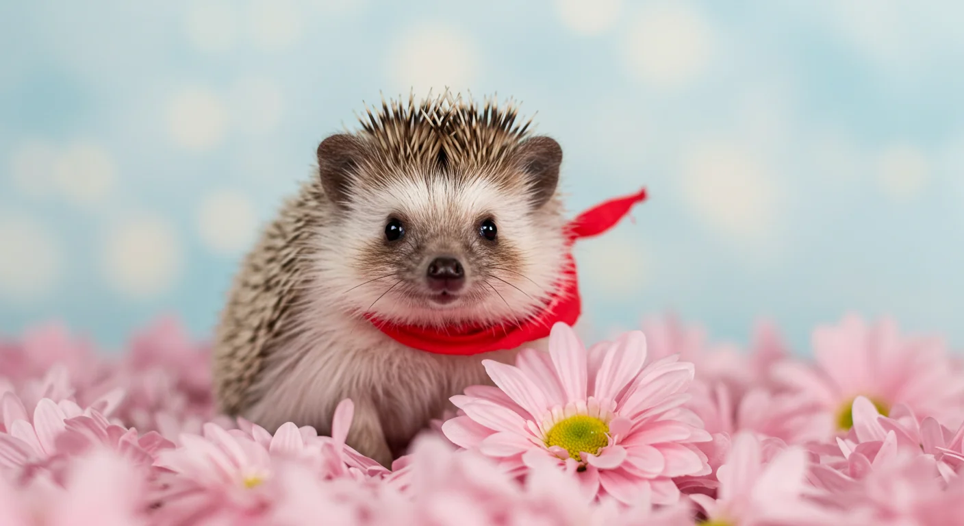Hedgehog near flowers, illustrating potential proximity to plants