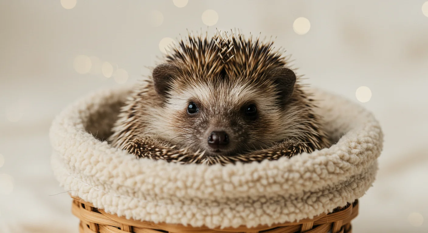 Hedgehog in a basket, representing supplies and costs