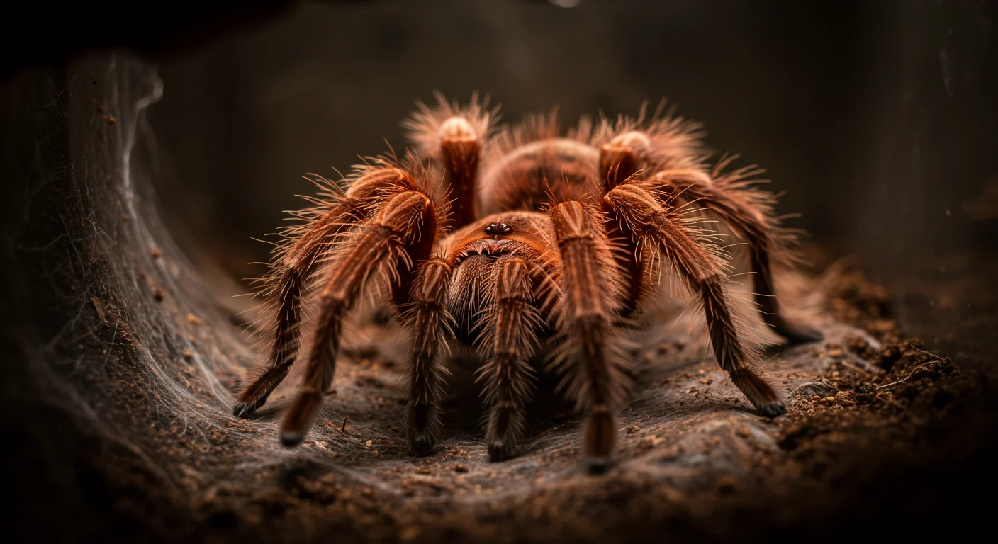 Tarantula exuvia (shed skin) left behind after molting